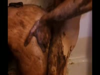 Poop Fetish Porn Tube - Drilling this big ass from behind while rubbing shit all over